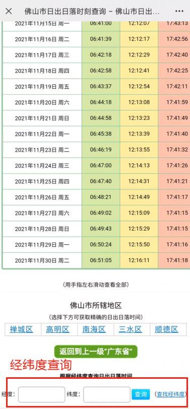 日落方位|日出日落时间查询